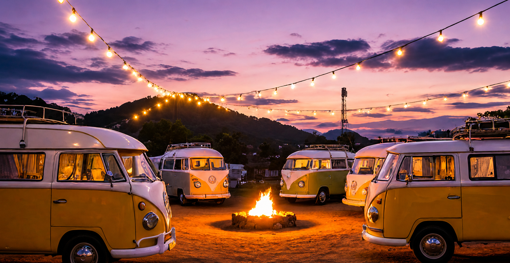 Família no camping
